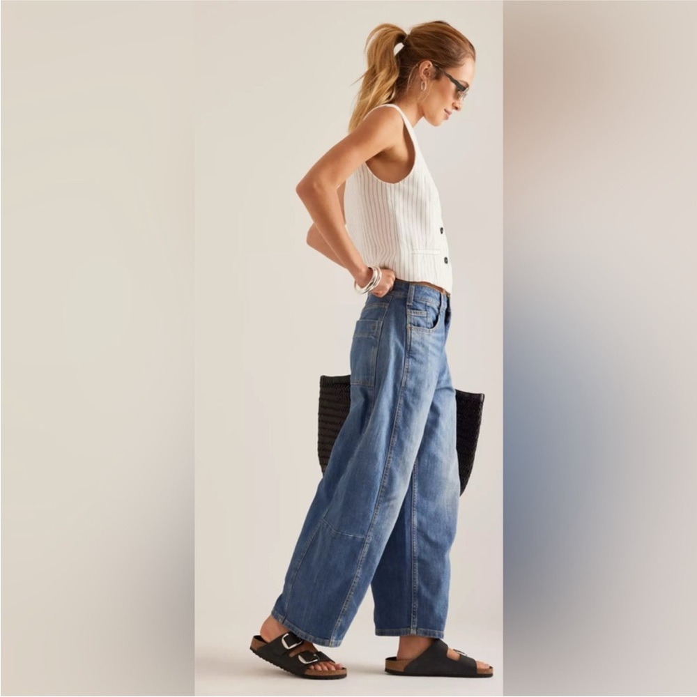 PILCRO by Anthropologie The Kenna Heritage Barrel Jeans Size 25 - Picture 2 of 11